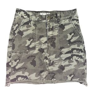 Rewash Size 0 Camouflage Denim Skirt